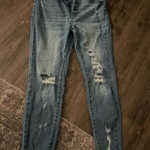 KanCan Distressed Gray Skinny Jeans